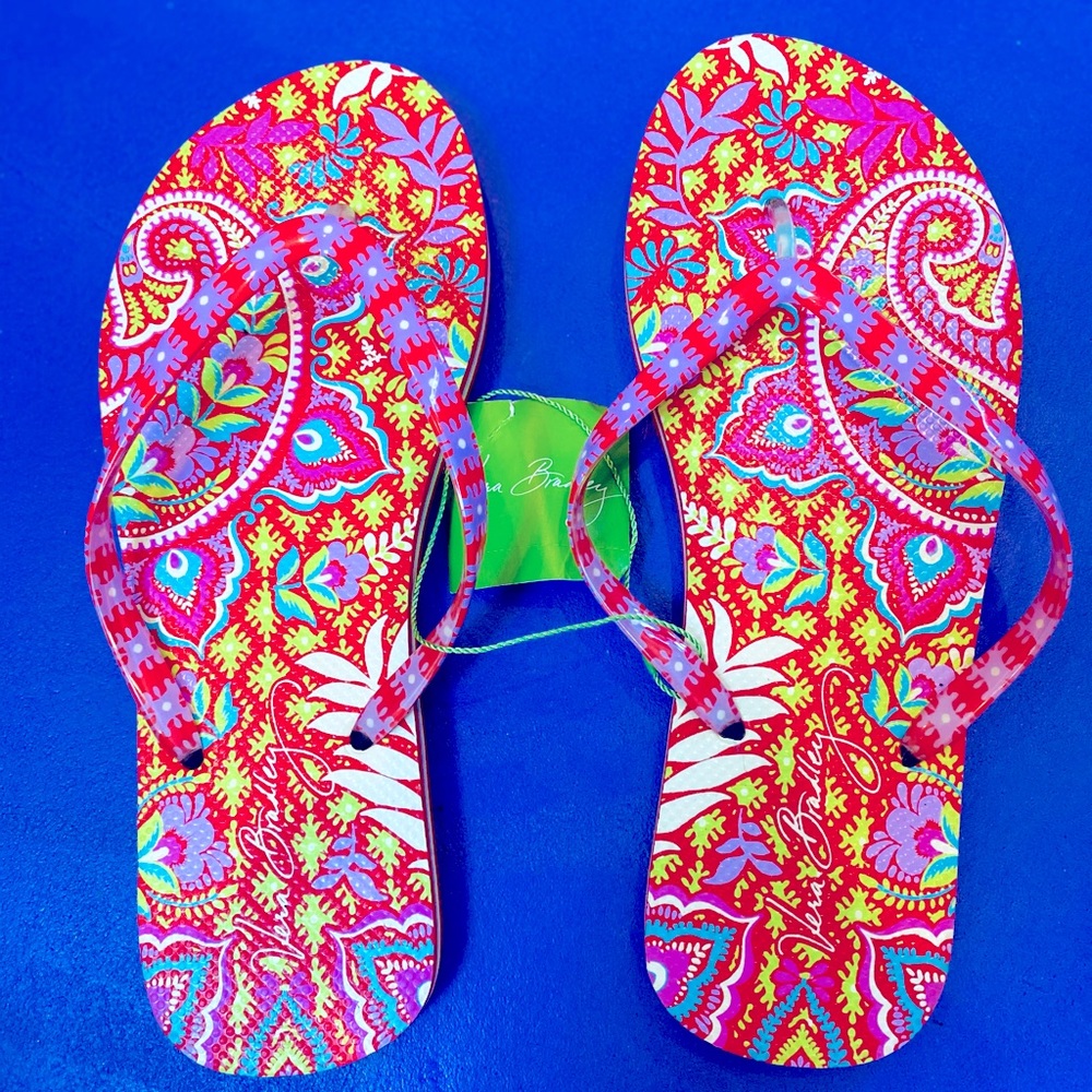 Vera Bradley paisley flip flops